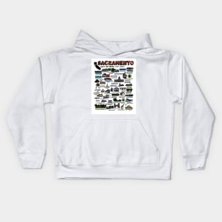 Sacramento Map Kids Hoodie